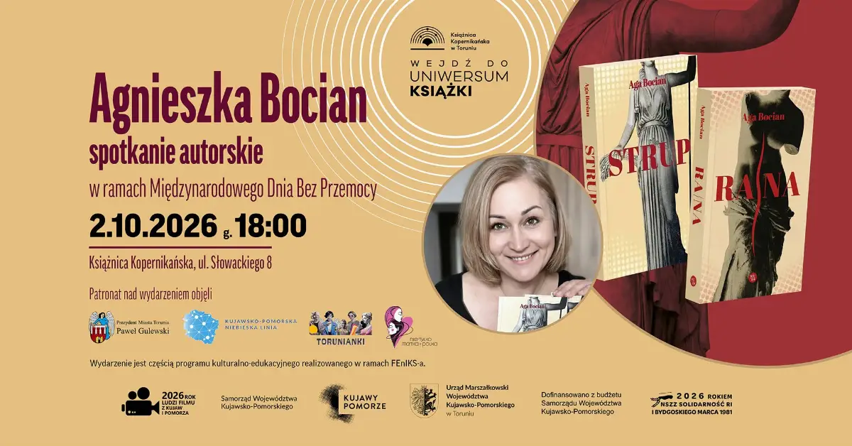 Spotkanie z Agnieszką Bocian w Książnicy Kopernikańskiej