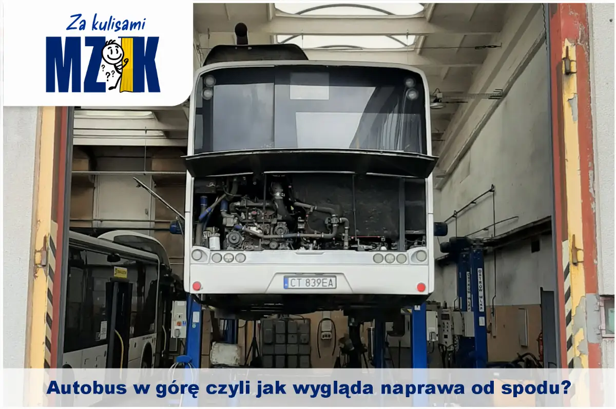 Naprawa autobusów - podnośnik w akcji