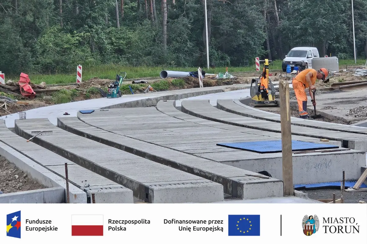 Modernizacja torowisk tramwajowych w Toruniu postępuje