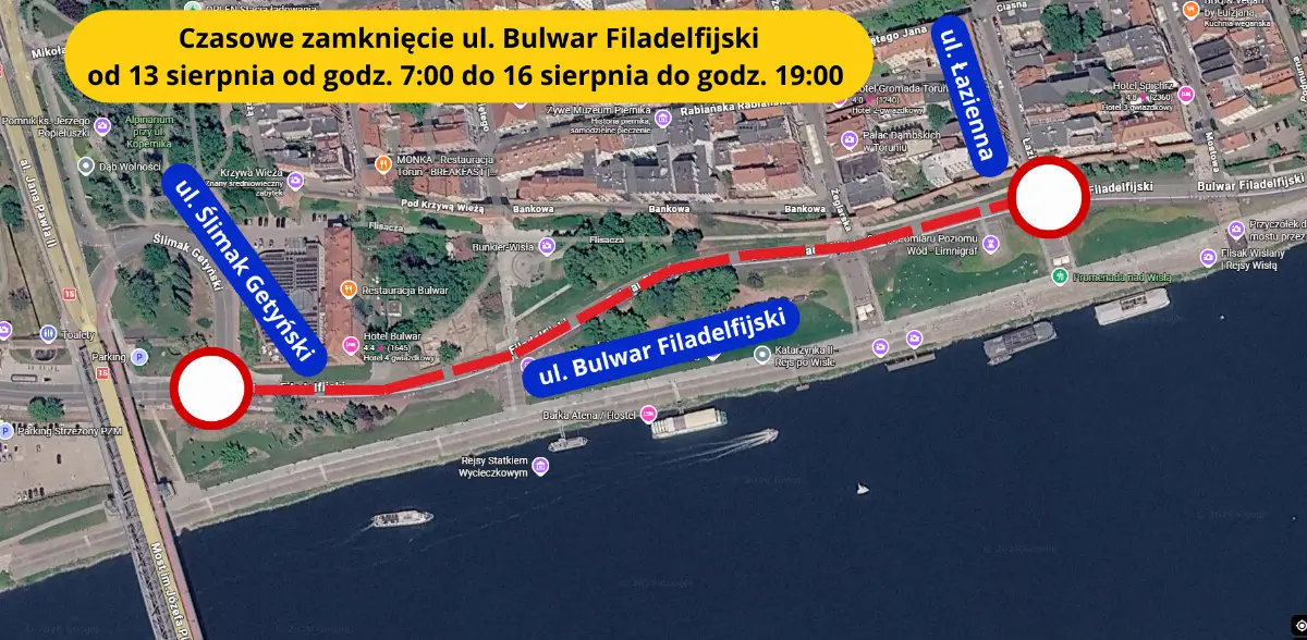 Zmiany w organizacji ruchu na Bulwarze podczas Festiwalu Wisły 2026