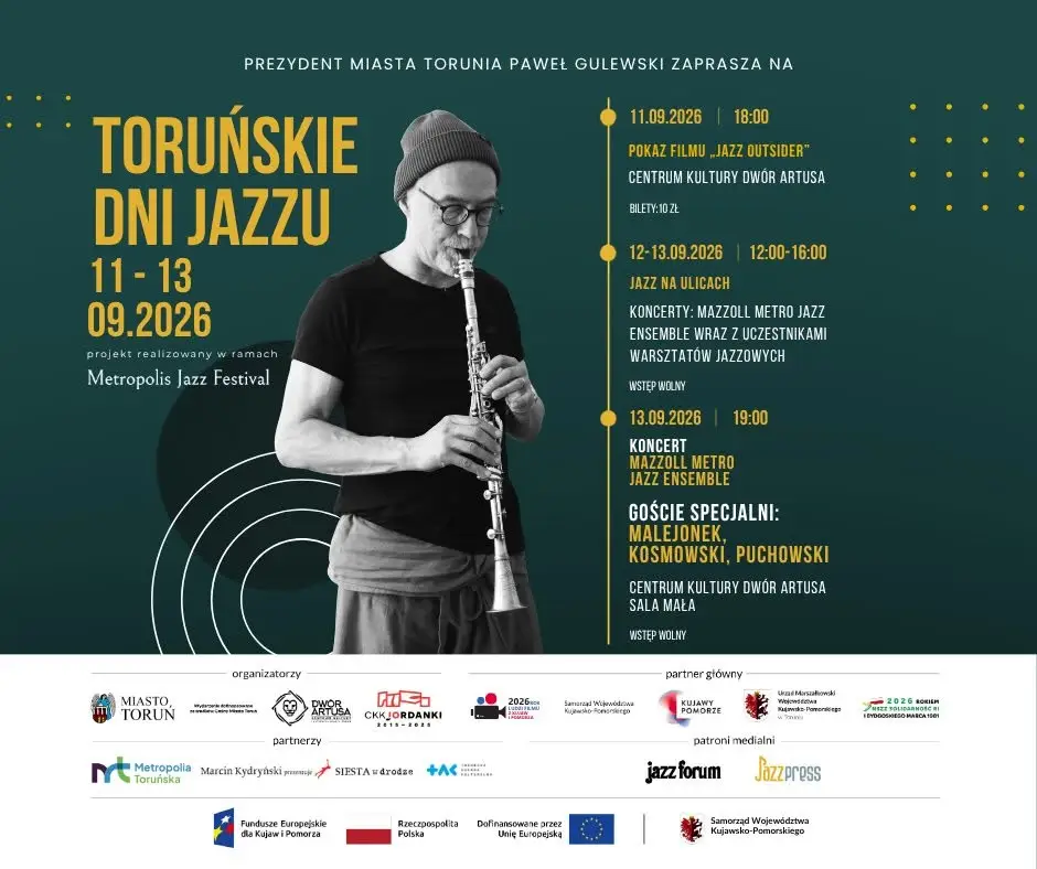 Toruńskie Dni Jazzu 2026 - program i szczegóły