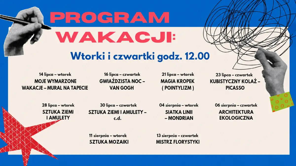 Wakacyjne zajęcia artystyczne w Bibliotece Rubinkowo