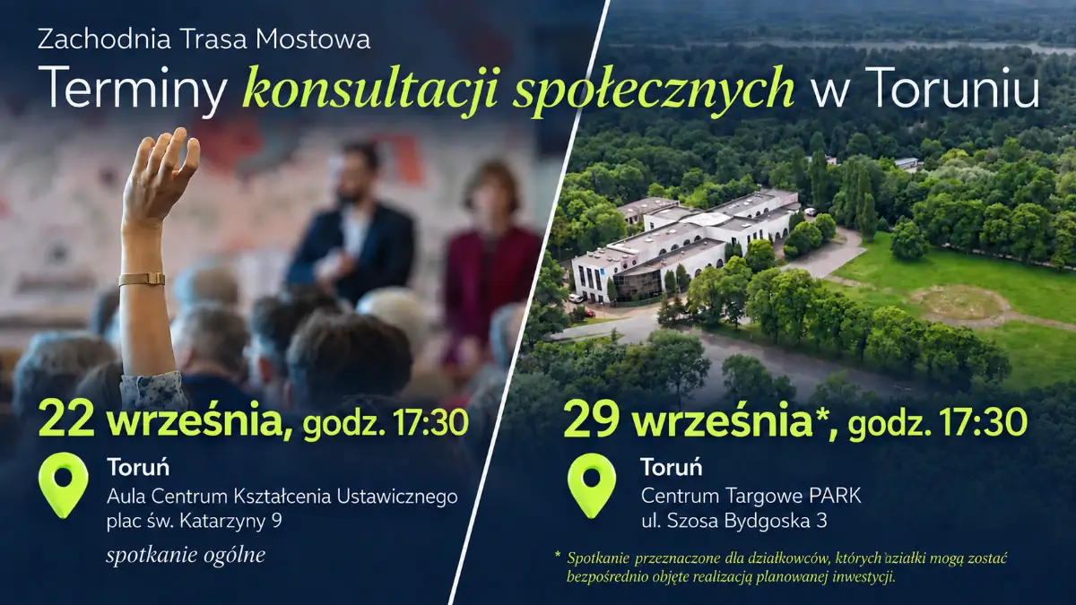 Konsultacje społeczne dotyczące Zachodniej Trasy Mostowej w Toruniu