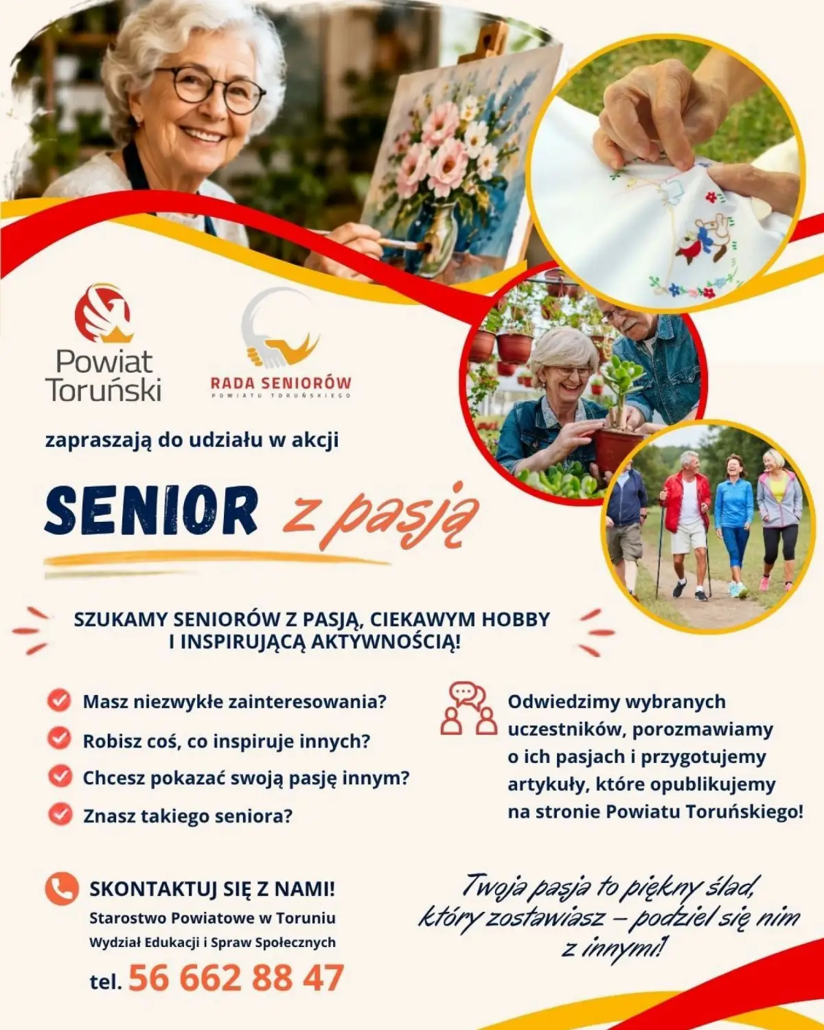 Akcja 'Senior z pasją' w Powiecie Toruńskim