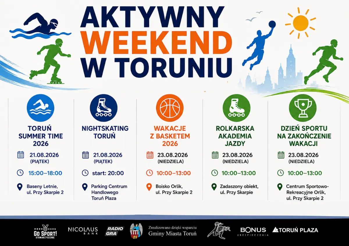 Aktywności sportowe na zakończenie wakacji w Toruniu