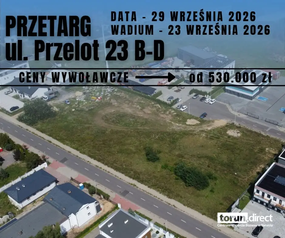 Przetargi na sprzedaż trzech działek przy ul. Przelot zaplanowane na wrzesień