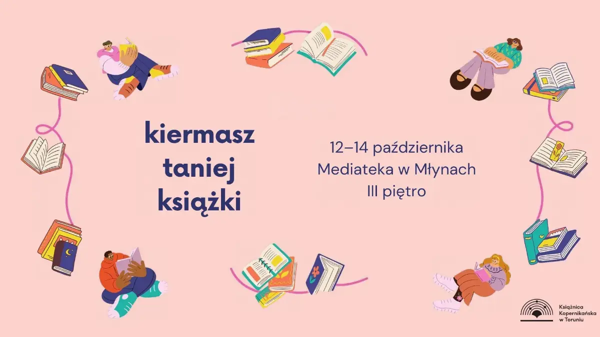 Kiermasz książek w Mediatece w Młynach w dniach 12-14 października