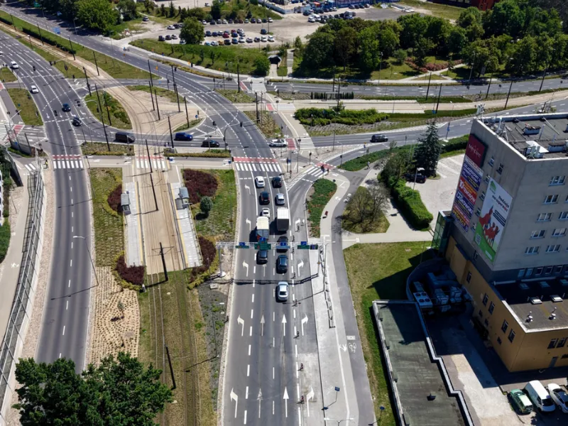 Nowy pas do skrętu w prawo na ul. Kraszewskiego