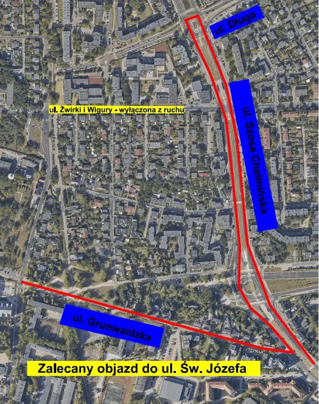 Remont ulicy Żwirki i Wigury - informacje dla kierowców