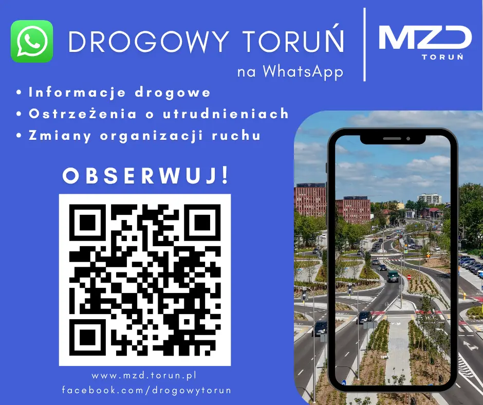 Nowy kanał informacyjny Miejskiego Zarządu Dróg na WhatsAppie