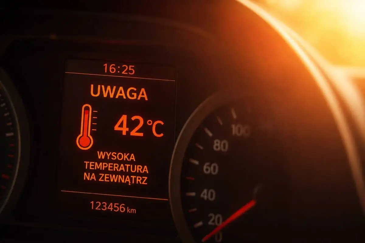 Policja ostrzega przed upałami: Nie zostawiaj dzieci ani zwierząt w samochodzie