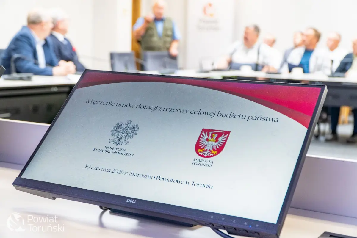 Podpisanie umów dotacyjnych dla spółek wodnych w Toruniu