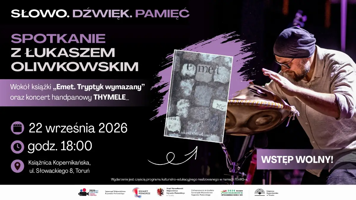 Spotkanie z Łukaszem Oliwkowskim w Książnicy Kopernikańskiej