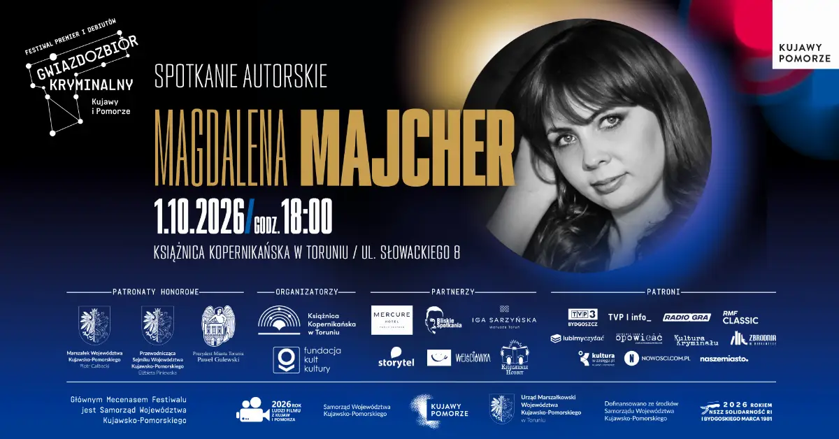 Spotkanie z Magdaleną Majcher w Książnicy Kopernikańskiej - 1 października