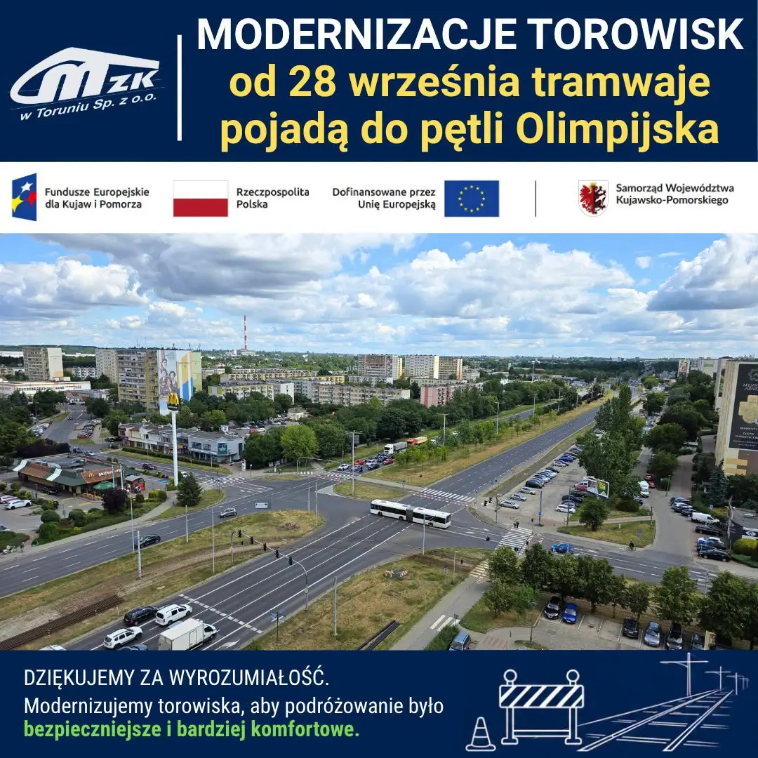Wznowienie kursowania tramwajów do pętli Olimpijska od 28 września 2026 roku