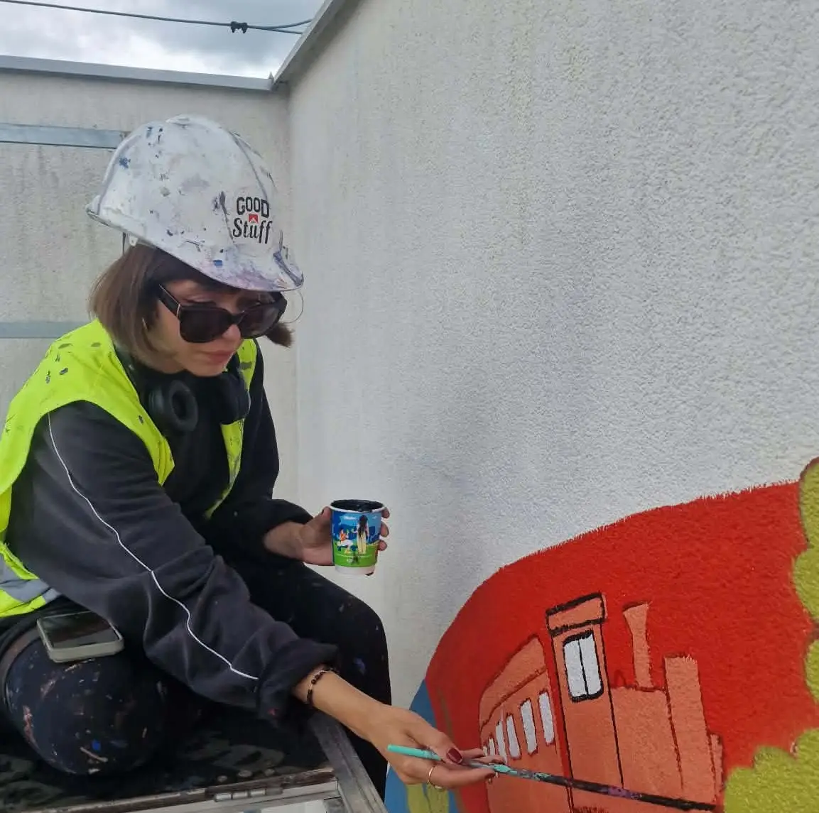 Nowy mural w Podgórzu i spacer po dzielnicy