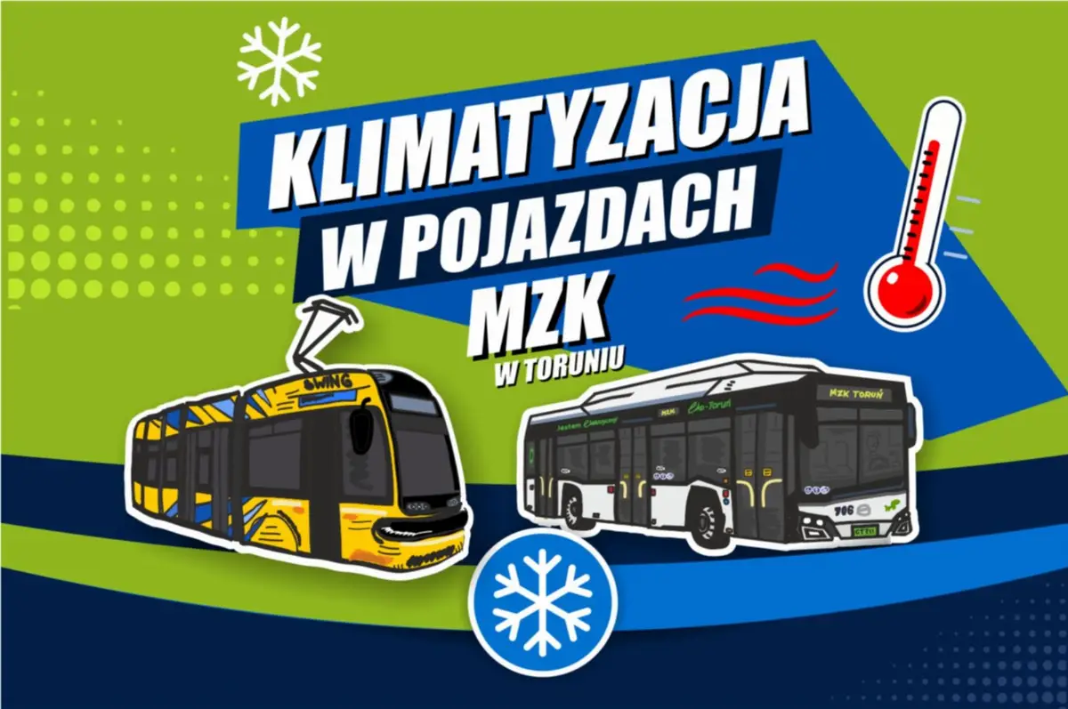 Informacje na temat klimatyzacji w pojazdach MZK Toruń