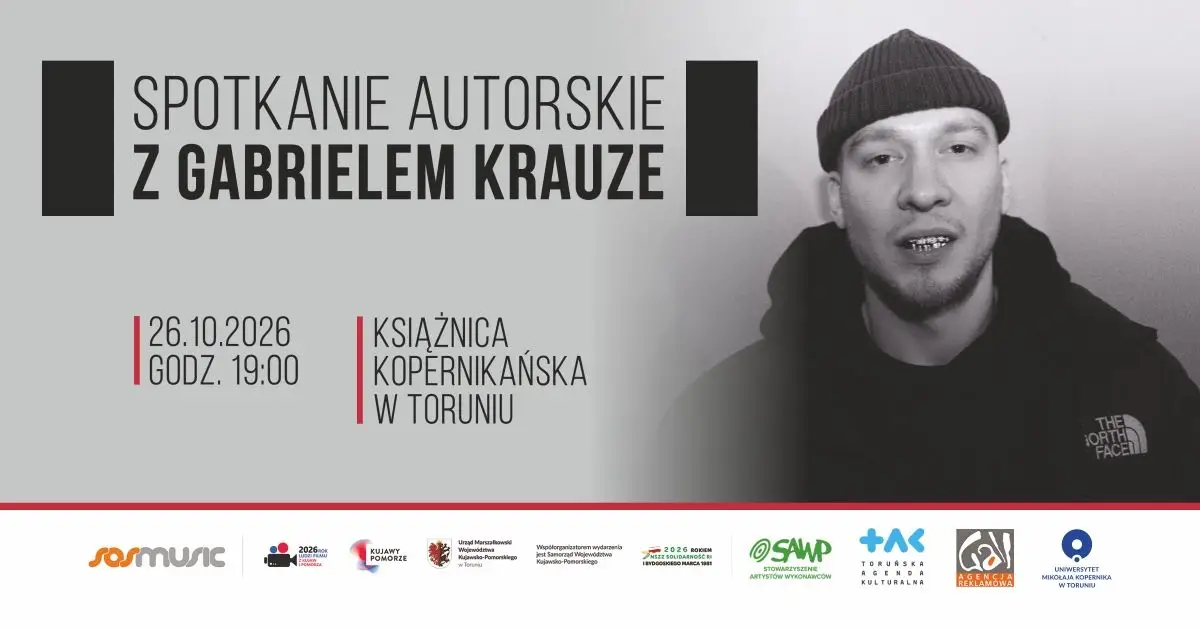 26 października: Spotkanie z Gabrielem Krauze w Książnicy Kopernikańskiej