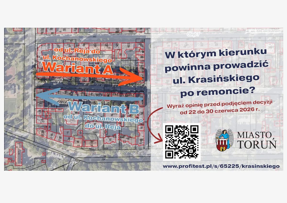 Zbieranie opinii na temat kierunku ruchu na ul. Krasińskiego